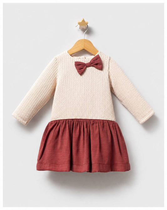 Tongs Baby Girl Burgundy Dress