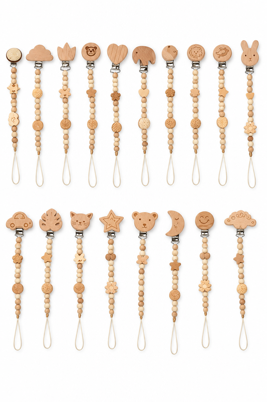 BabyCosy Wooden Pacifier Clip