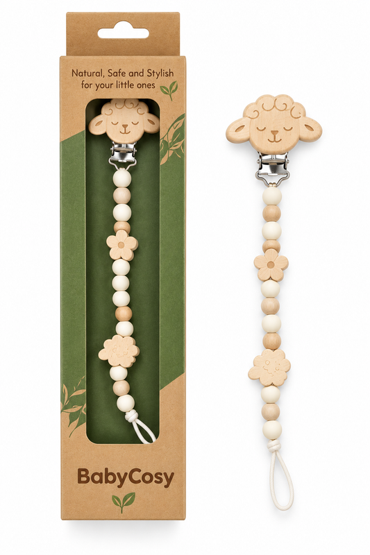 BabyCosy Wooden Pacifier Clip