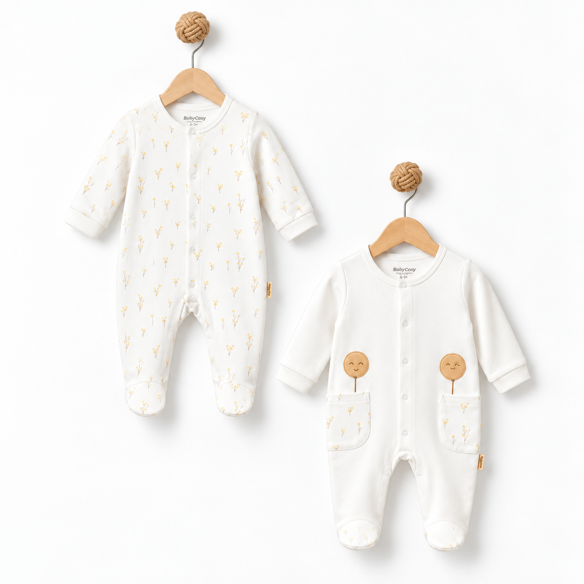 BabyCosy Footed Rompers 2 Pieces