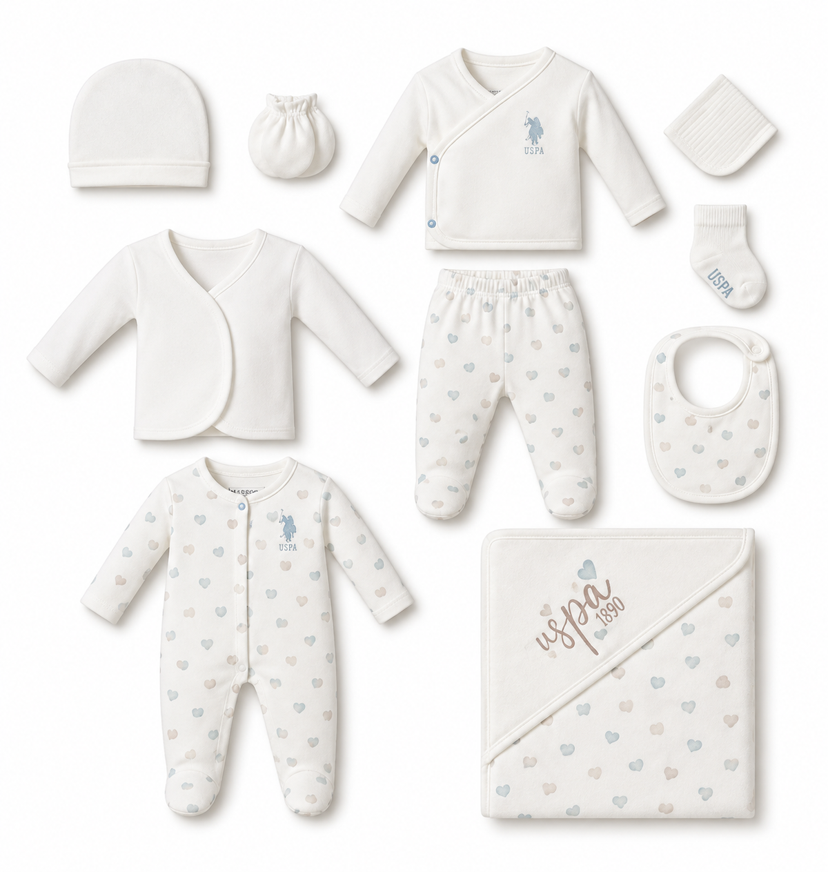 U.S POLO ASSN 10 Piece Hospital Set