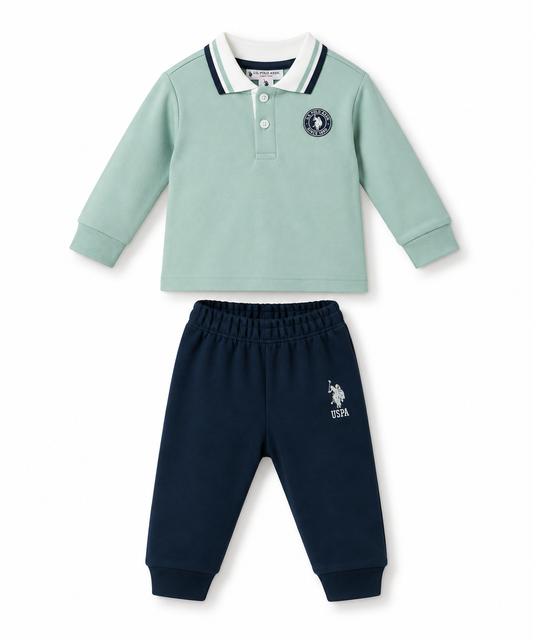 U.S. Polo Assn. Baby Boy 2-Piece Polo Set