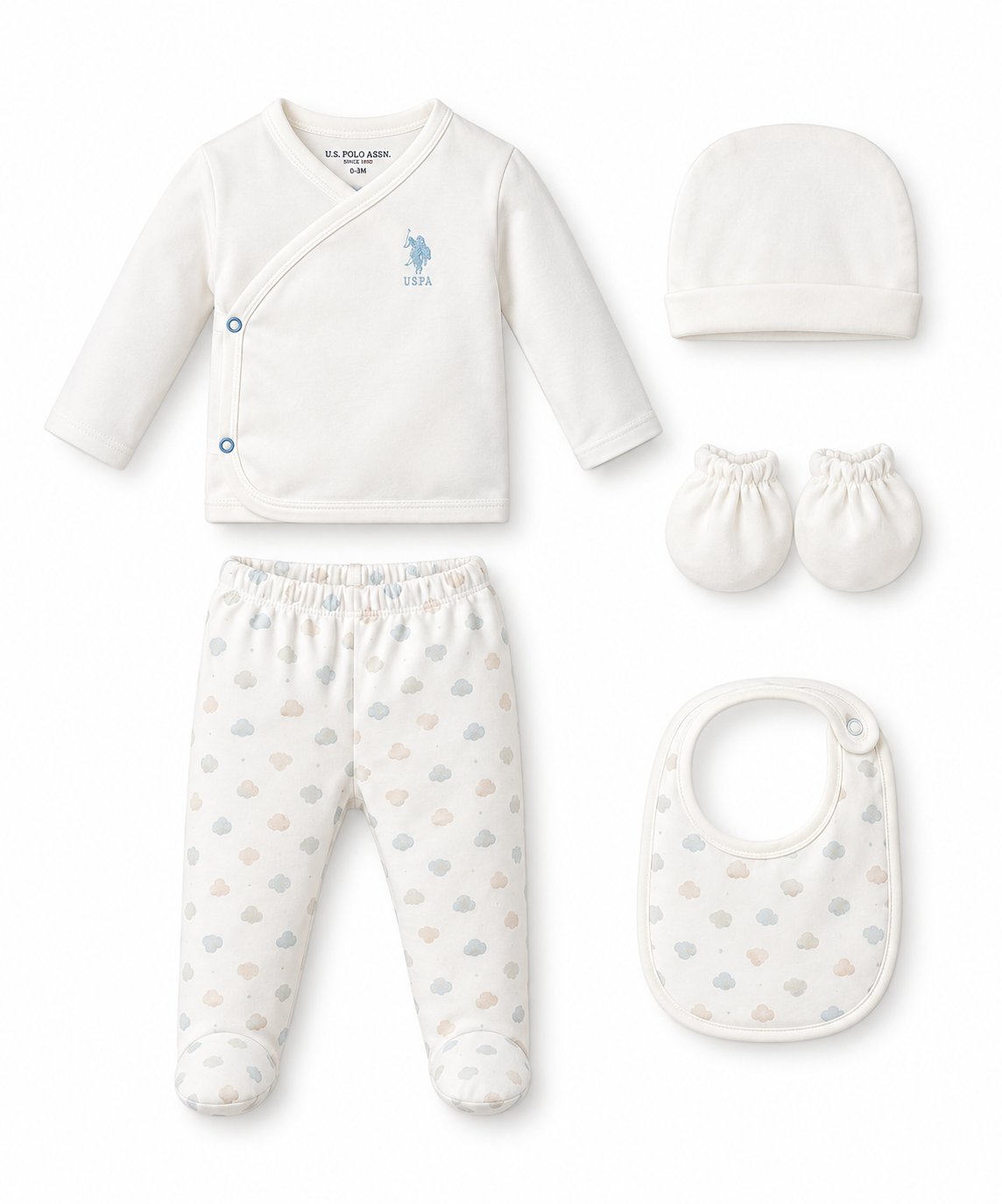 U.S. Polo Assn. Newborn 5-Piece Hospital Set