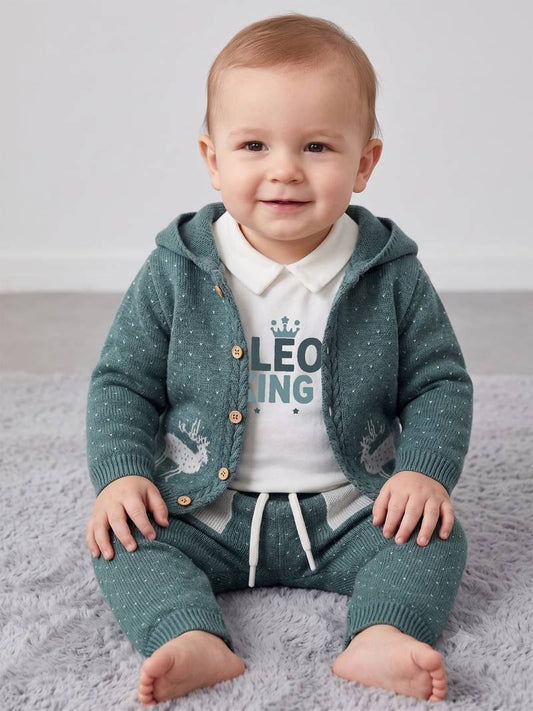 Leoking Baby Boy Set Of 3 Pieces
