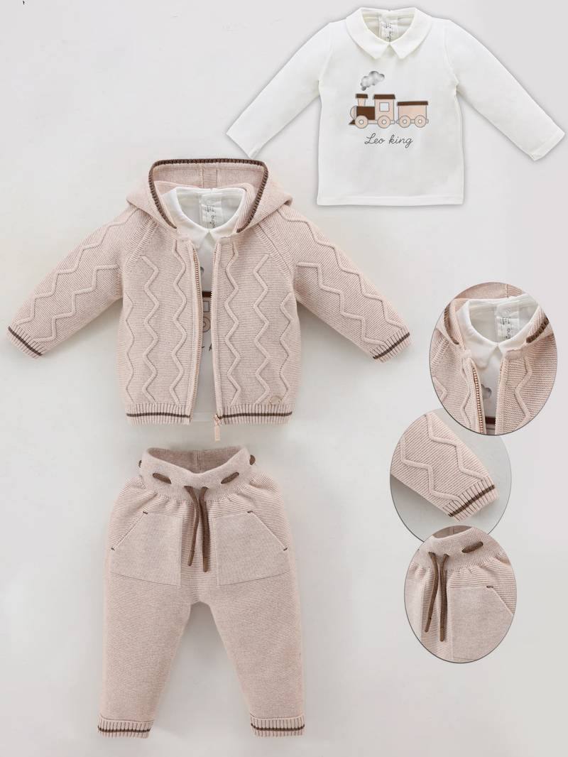 Leoking Baby Boy Set Of 3 Pieces