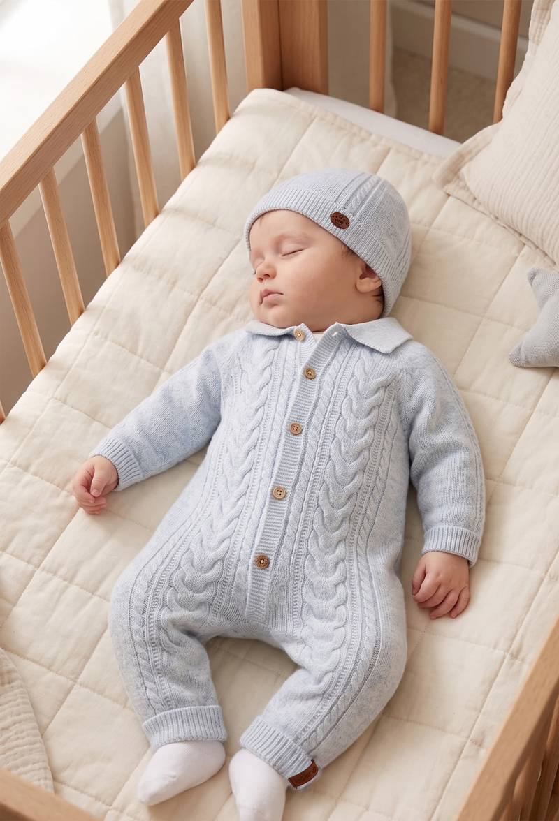 Leoking Baby Boy Romper 3 piece set Wool