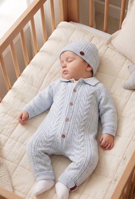 Leoking Baby Boy Romper 3 piece set Wool