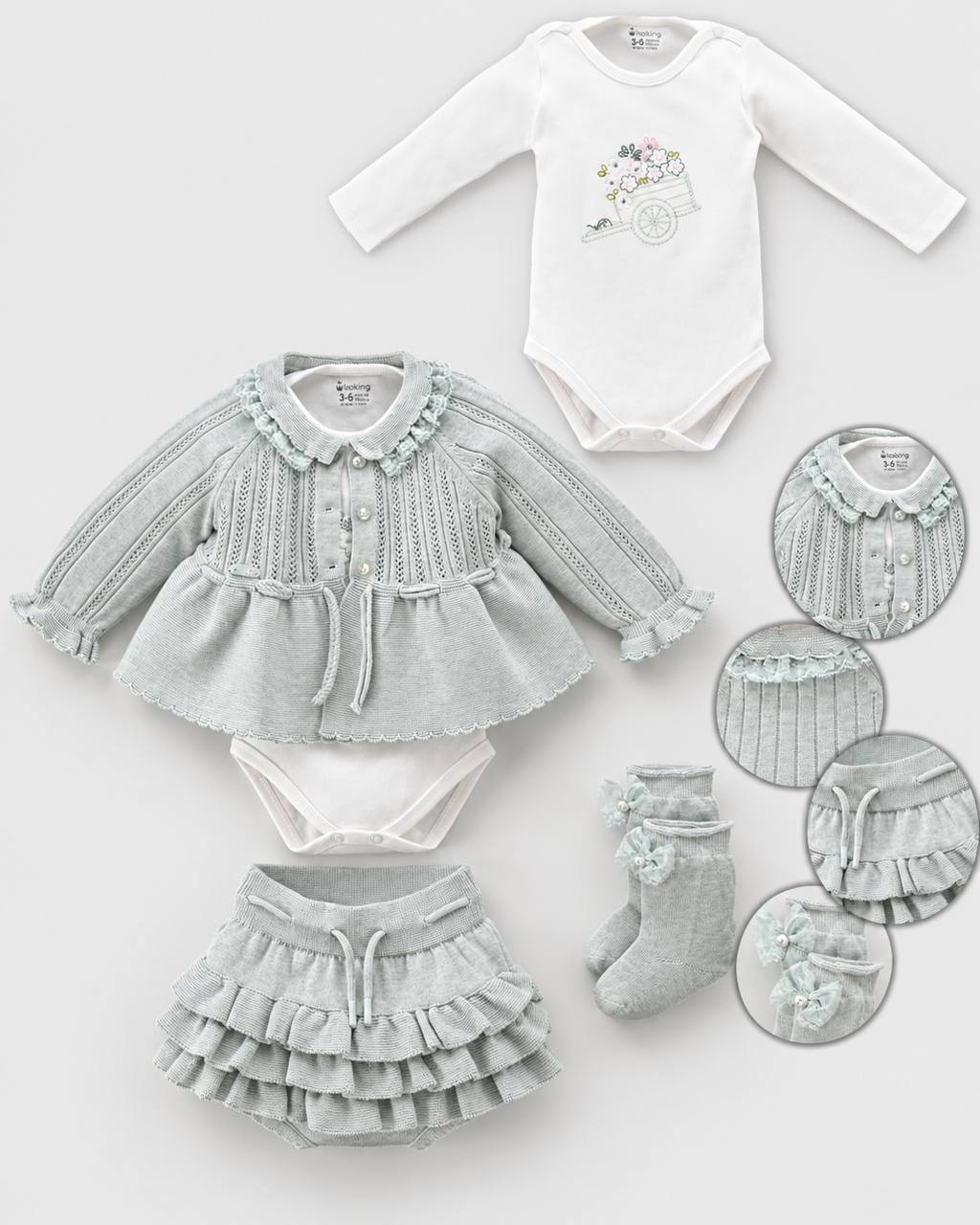 Leoking Baby girl 3 piece set