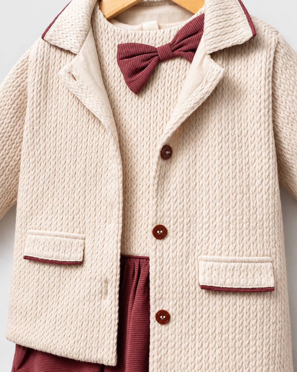 Tongs Baby Girl Burgundy Dress