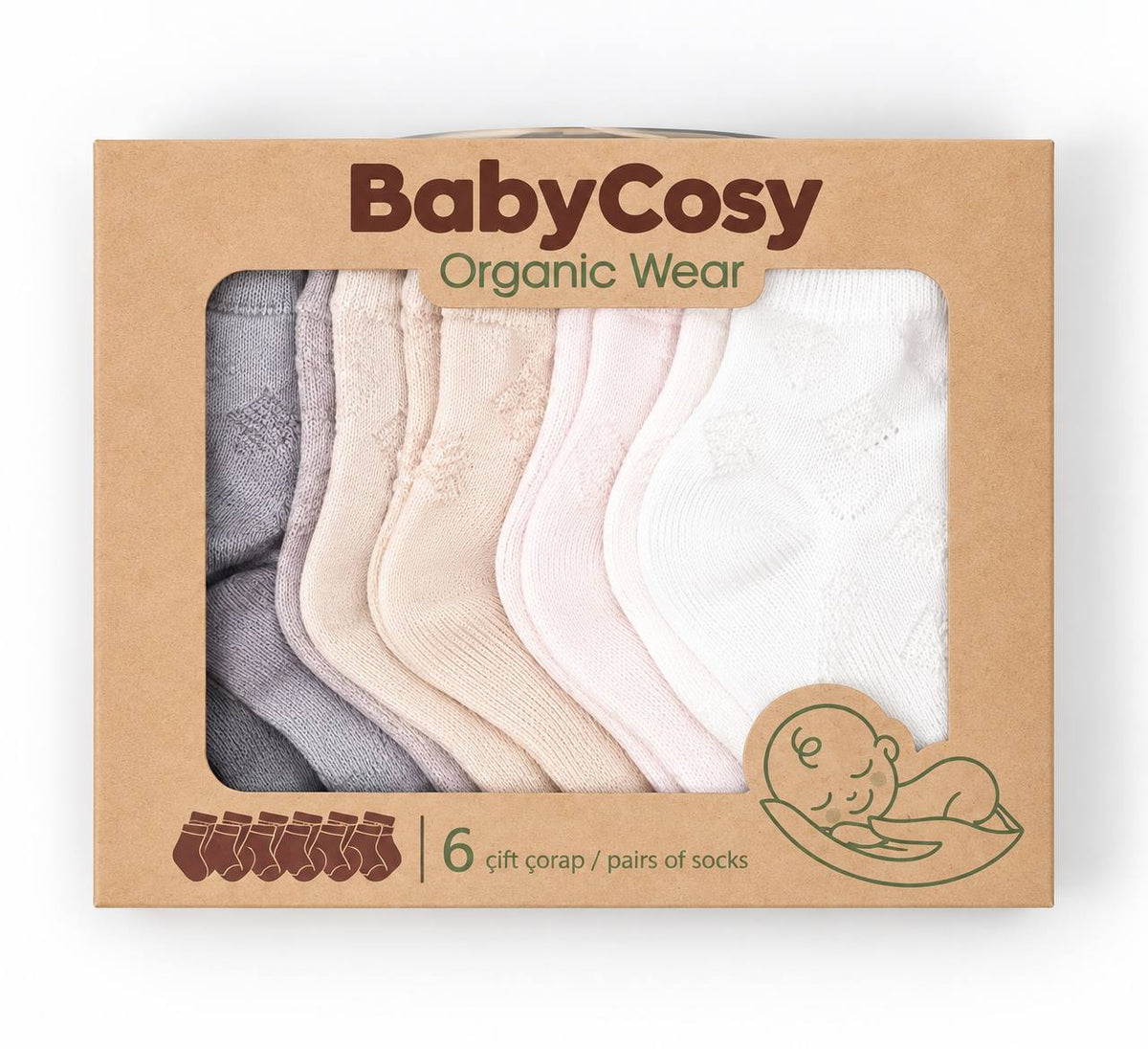 BabyCosy Socks 6 Pairs